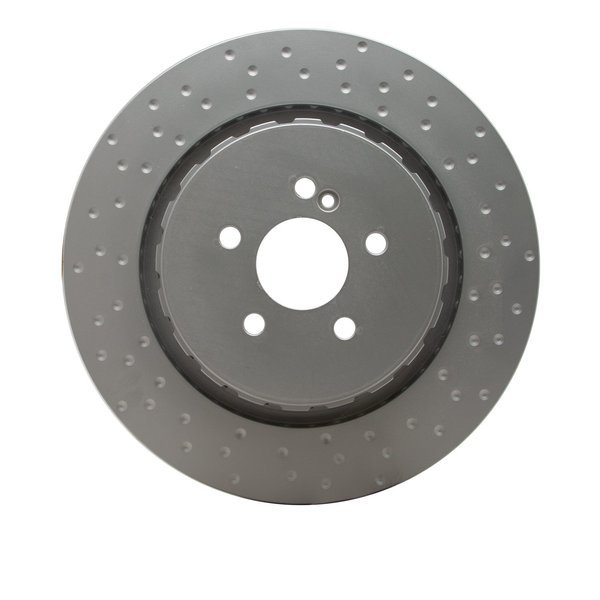 Hi-Carbon Alloy GEOMET Coated Rotor - Dimpled, Silver, Rear, Dynamic Friction Co, Mfr#: 950-63082A